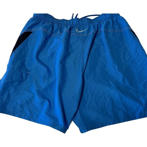 Nike Mens Swim Trunk Shorts 2XL Mesh Lined Royal Blue XXL GUC Pocket Drawstring - Picture 3 of 4